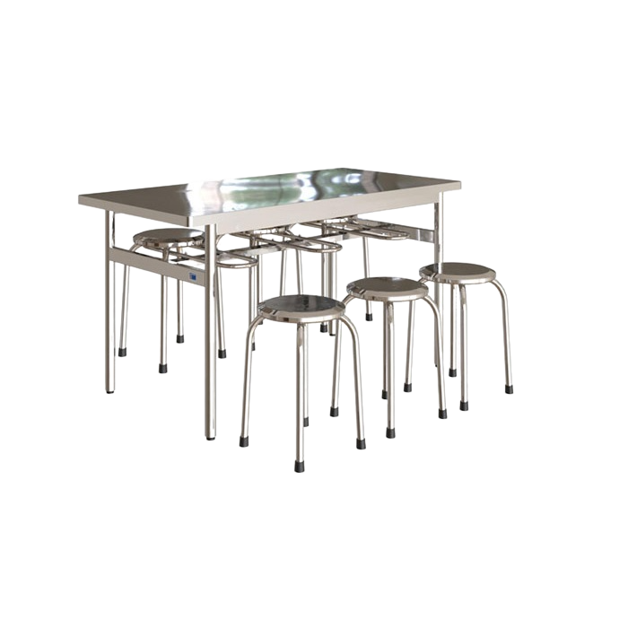 Bàn ăn inox chữ nhật 6 ghế đôn loại tốt 9 ban-an-cong-nhan