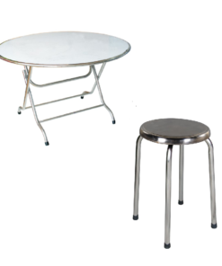 Bộ bàn inox 12 ghế loại tốt 10 ban-inox-tron-6-ghe-304