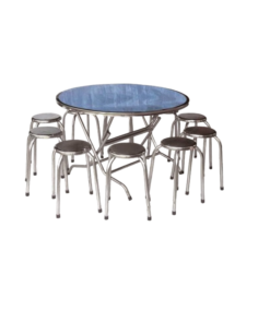 Bộ bàn ghế inox tròn 10 ghế cao cấp 11 bo-ban-ghe-inox