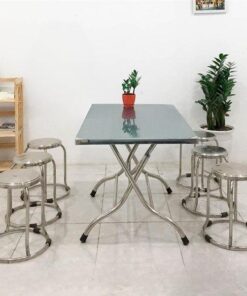Bàn ăn inox chữ nhật 6 ghế đôn loại tốt 7 ban-an-inox-gia-dinh