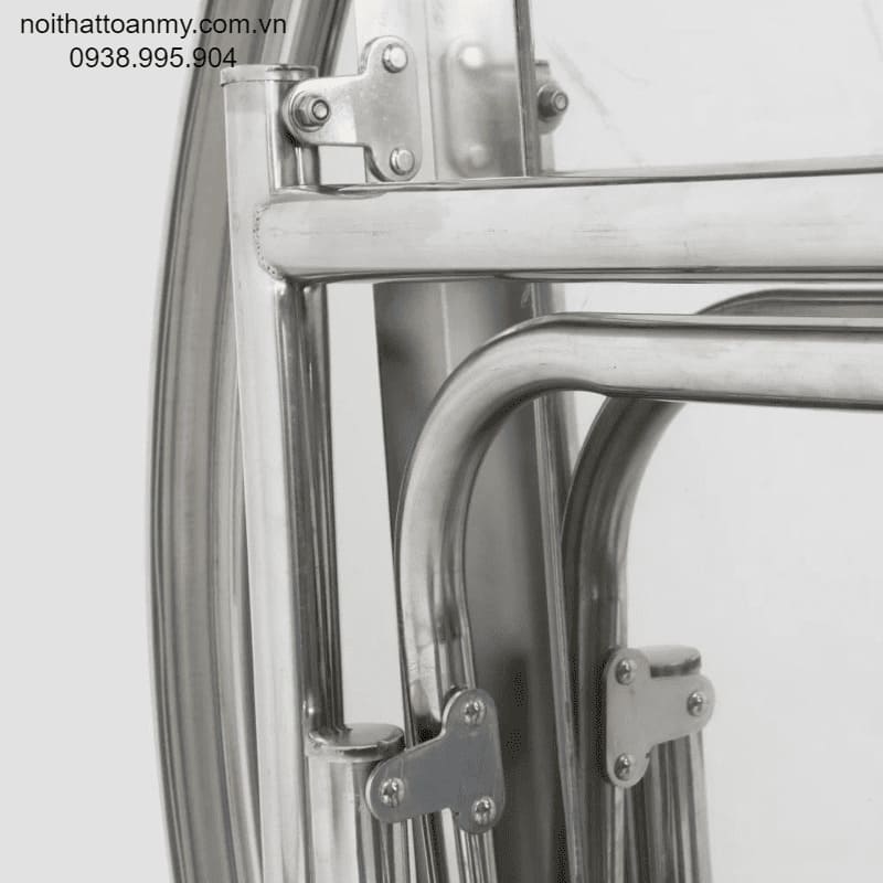 Các kích thước bàn inox tròn phổ biến và cách chọn phù hợp 7 ban-inox-tron-chan-xep