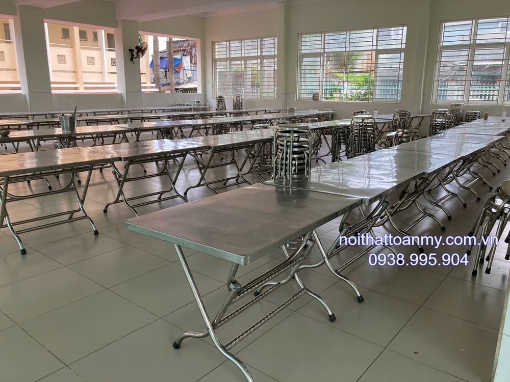 Bàn ghế inox Đắk Lắk Toàn Mỹ chất lượng và gia công các thiết bị inox theo yêu cầu 4 ban-ghe-inox-can-tin-tai-dak-lak