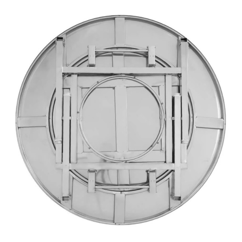Bàn inox tròn 1m4 tích hợp mâm xoay chân xếp gọn 304 cao cấp 13 ban-inox-tron-1m4-co-mam-xoay-khi-gap-gon
