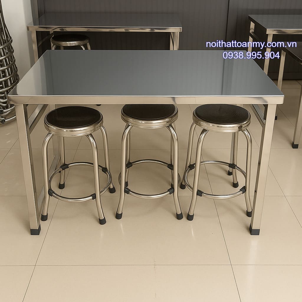 Bộ bàn inox công nghiệp chữ nhật cao cấp 10 bo-ban-inox-cong-nghiep-chu-nhat-cao-cap-6