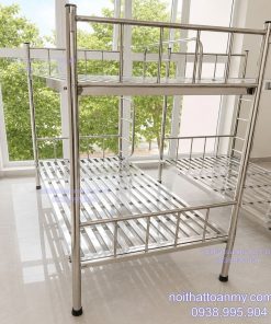Giường tầng inox 18 giuong tang inox 1m