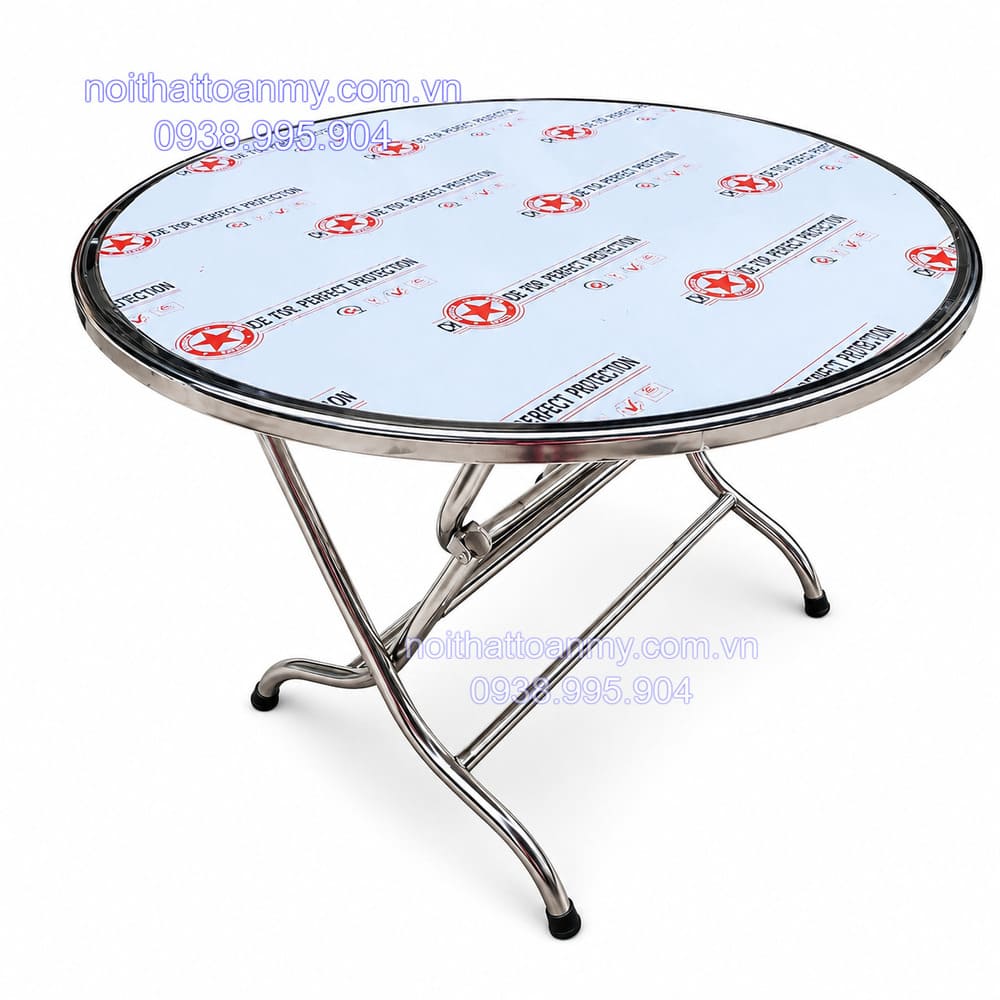 Bàn inox tròn 1,2m loại thường 2 ban-inox-tron-1m2-xep-gon-gia-re-1