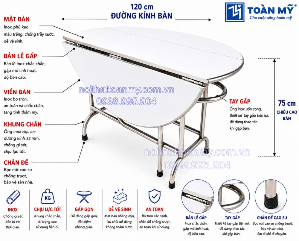 ban-inox-tron-xep-3-mat-loai-thuong