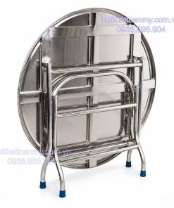 Bàn inox tròn 1,2m loại tốt 21 ban-tron-1m2-inox-304-xep-gon-5