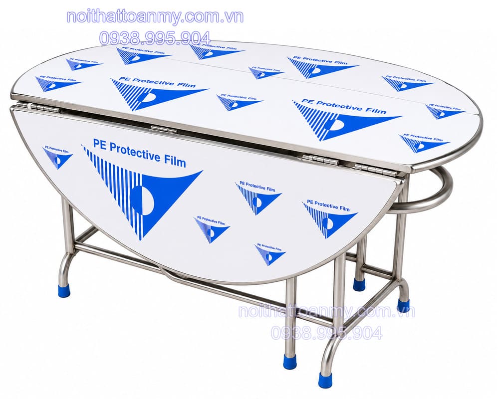 Bàn inox xếp 3 loại tốt 7 ban-tron-inox-304-xep-3-mat-loai-tot-2