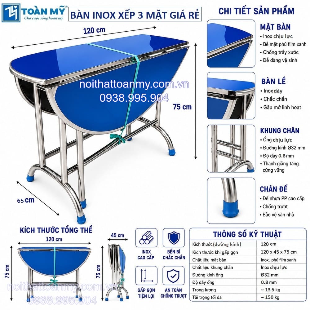 ban-tron-inox-xep-3-mat-gia-re